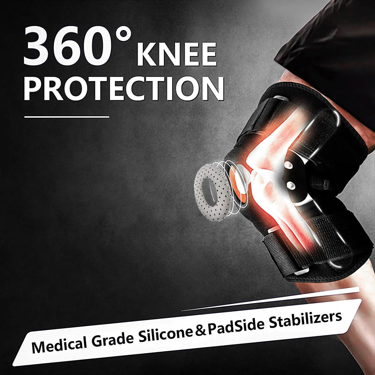 Hinged Knee Brace with Adjustable Straps - Stabilizing Support