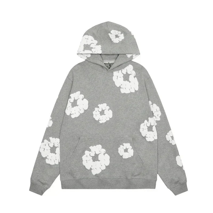 Hoodie Set and Wide-Leg Floral Trousers
