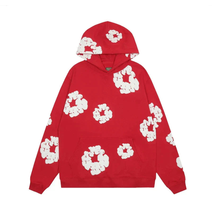 Hoodie Set and Wide-Leg Floral Trousers