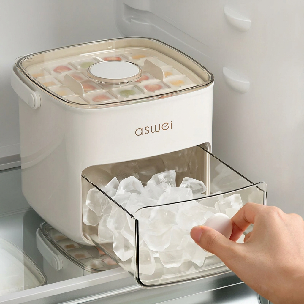 Ice Cube Tray with Storage Bin