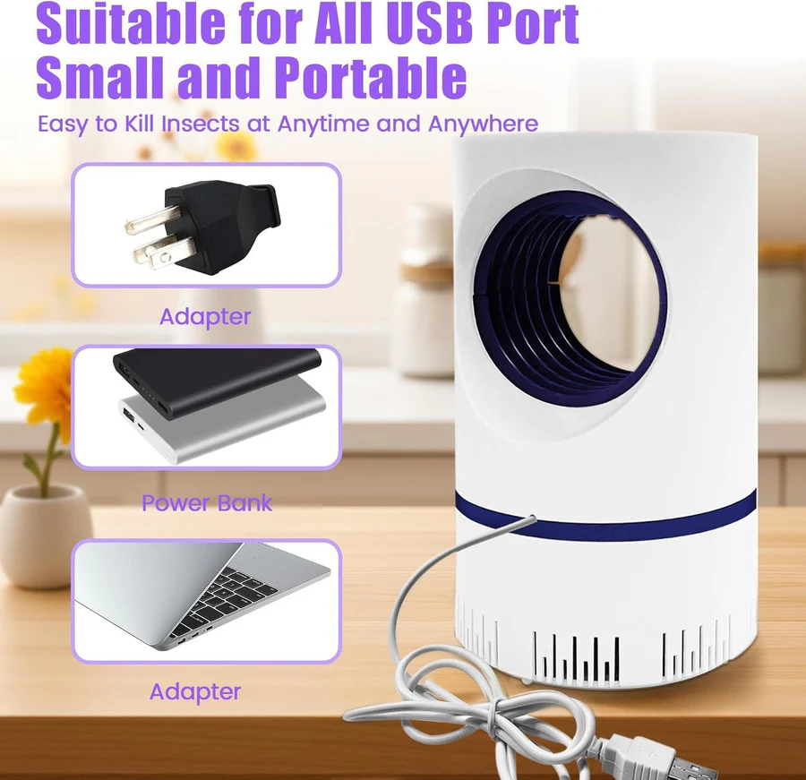 Indoor and Outdoor UV Light Insect Trap - Mosquito and Fly Killer