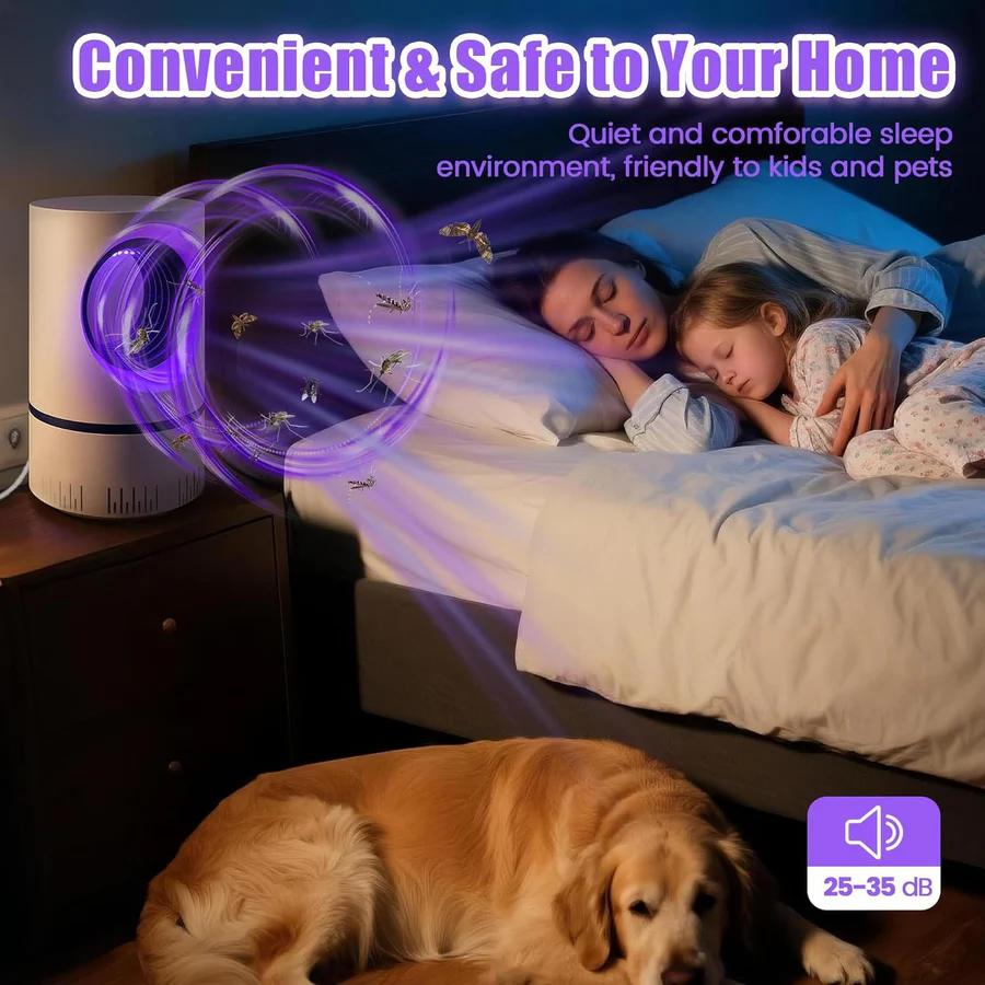 Indoor and Outdoor UV Light Insect Trap - Mosquito and Fly Killer