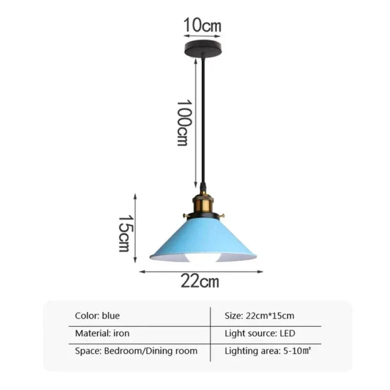 Industrial Elegance - LED Cone Pendant Light