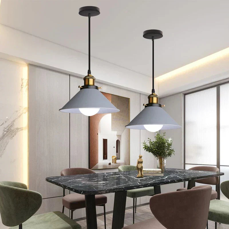 Industrial Elegance - LED Cone Pendant Light