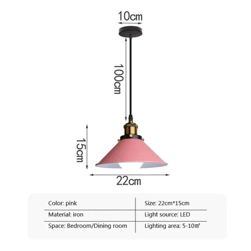 Industrial Elegance - LED Cone Pendant Light