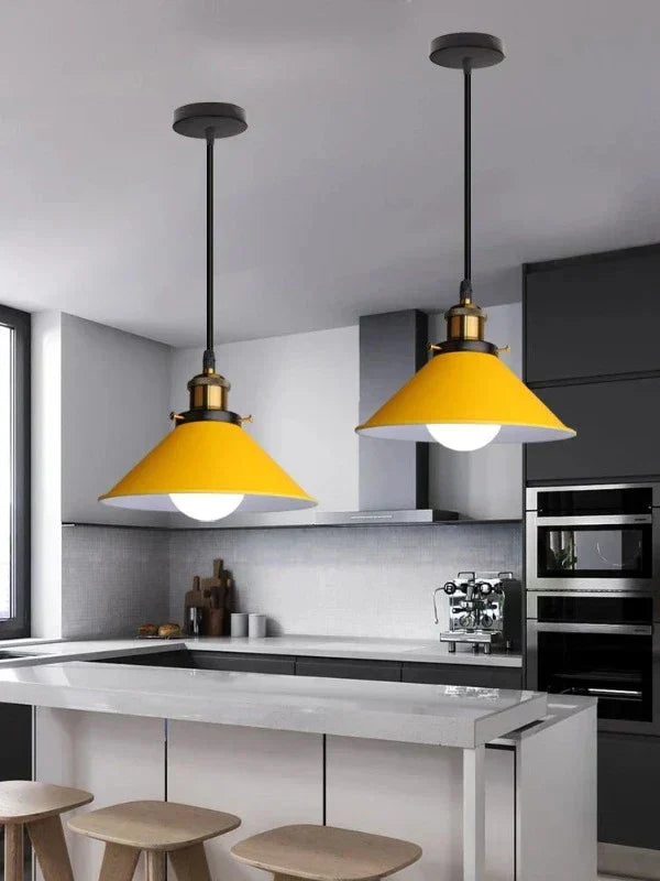 Industrial Elegance - LED Cone Pendant Light