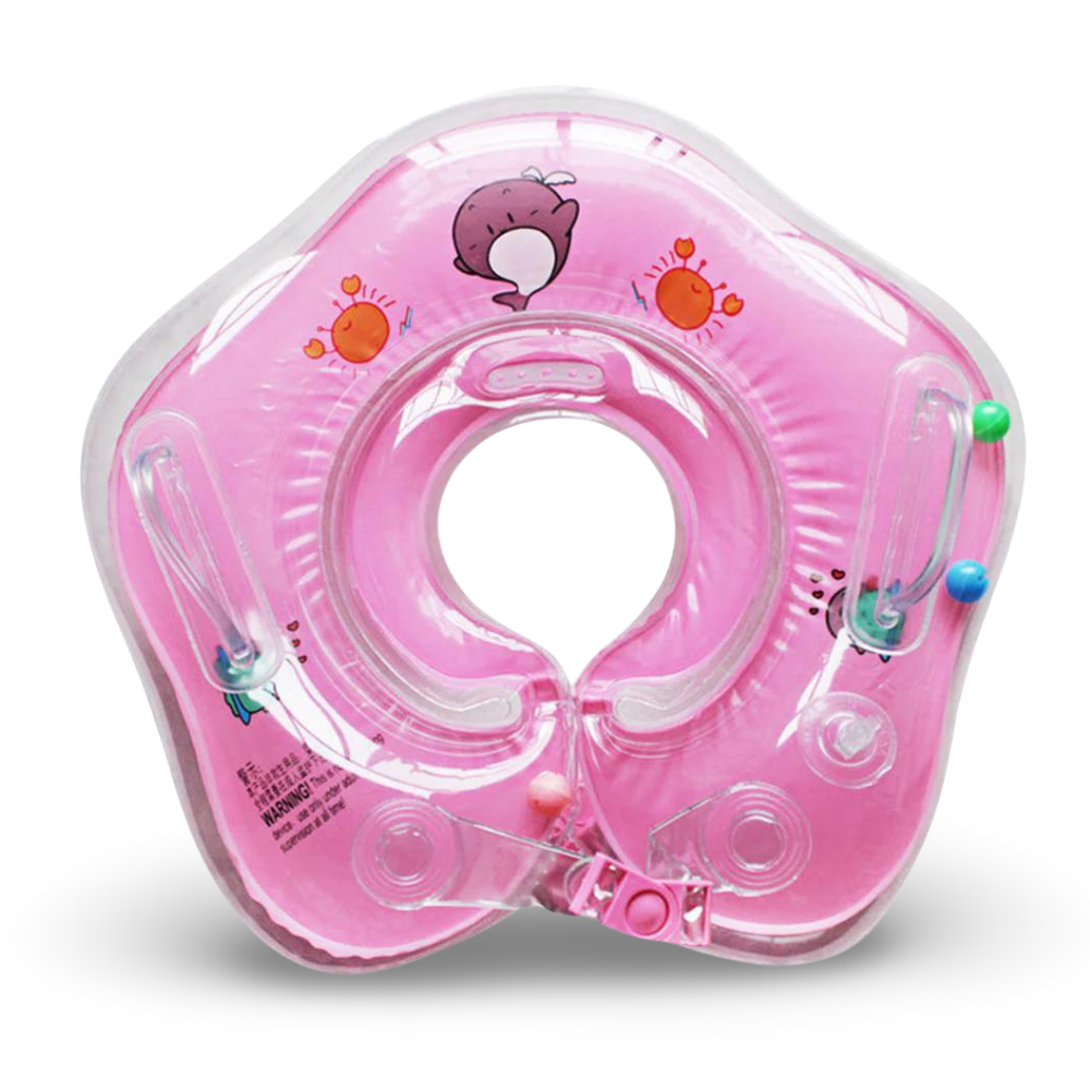 Inflatable Baby Neck Float Ring with Adjustable Support for Bathing