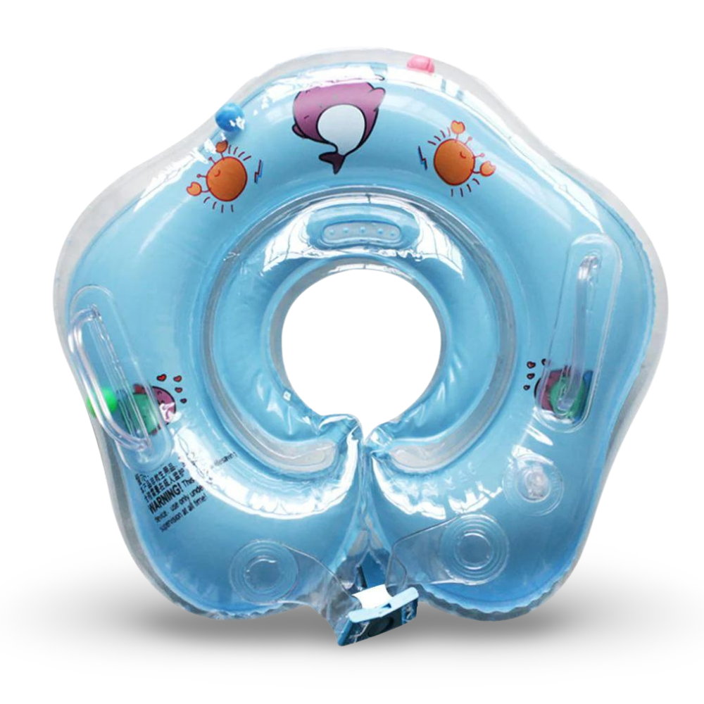 Inflatable Baby Neck Float Ring with Adjustable Support for Bathing