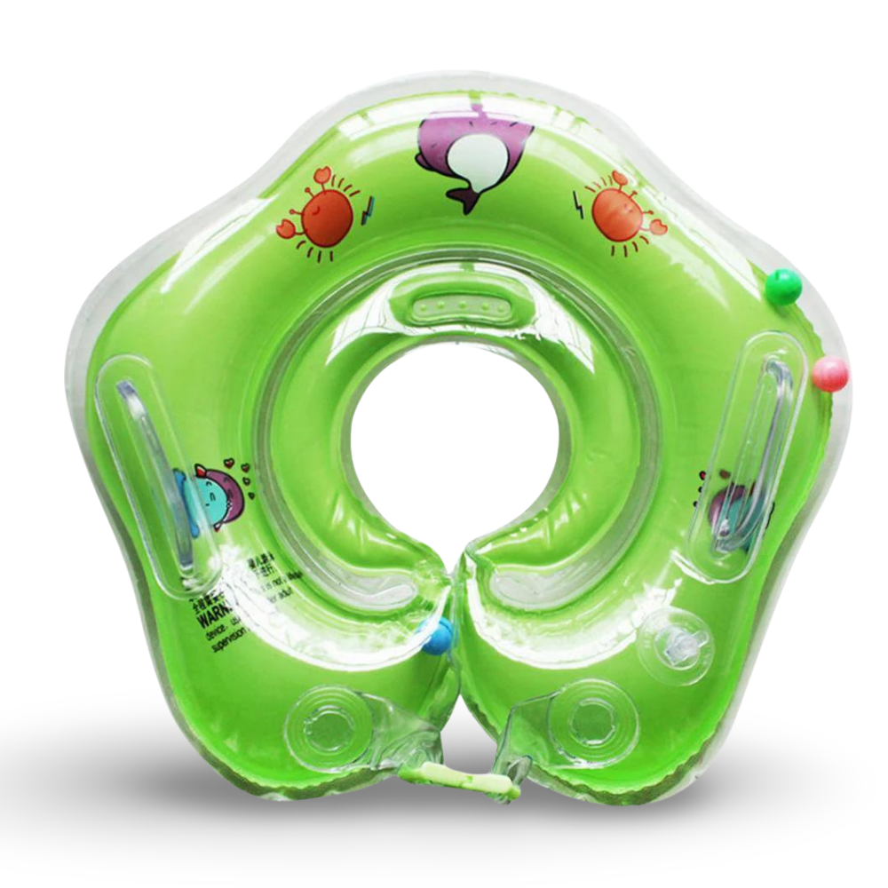 Inflatable Baby Neck Float Ring with Adjustable Support for Bathing