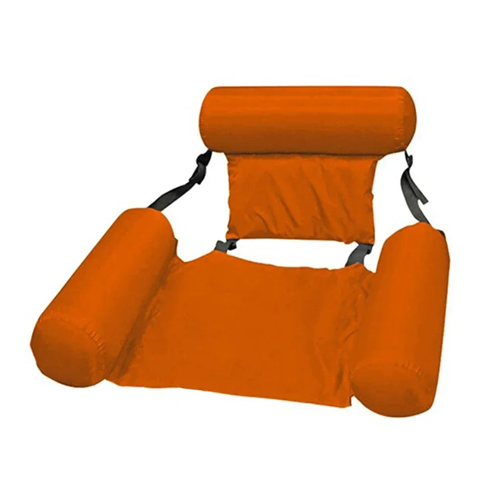 Inflatable Water Chair with Backrest - Floating Lounge Chair for Pool and Lake