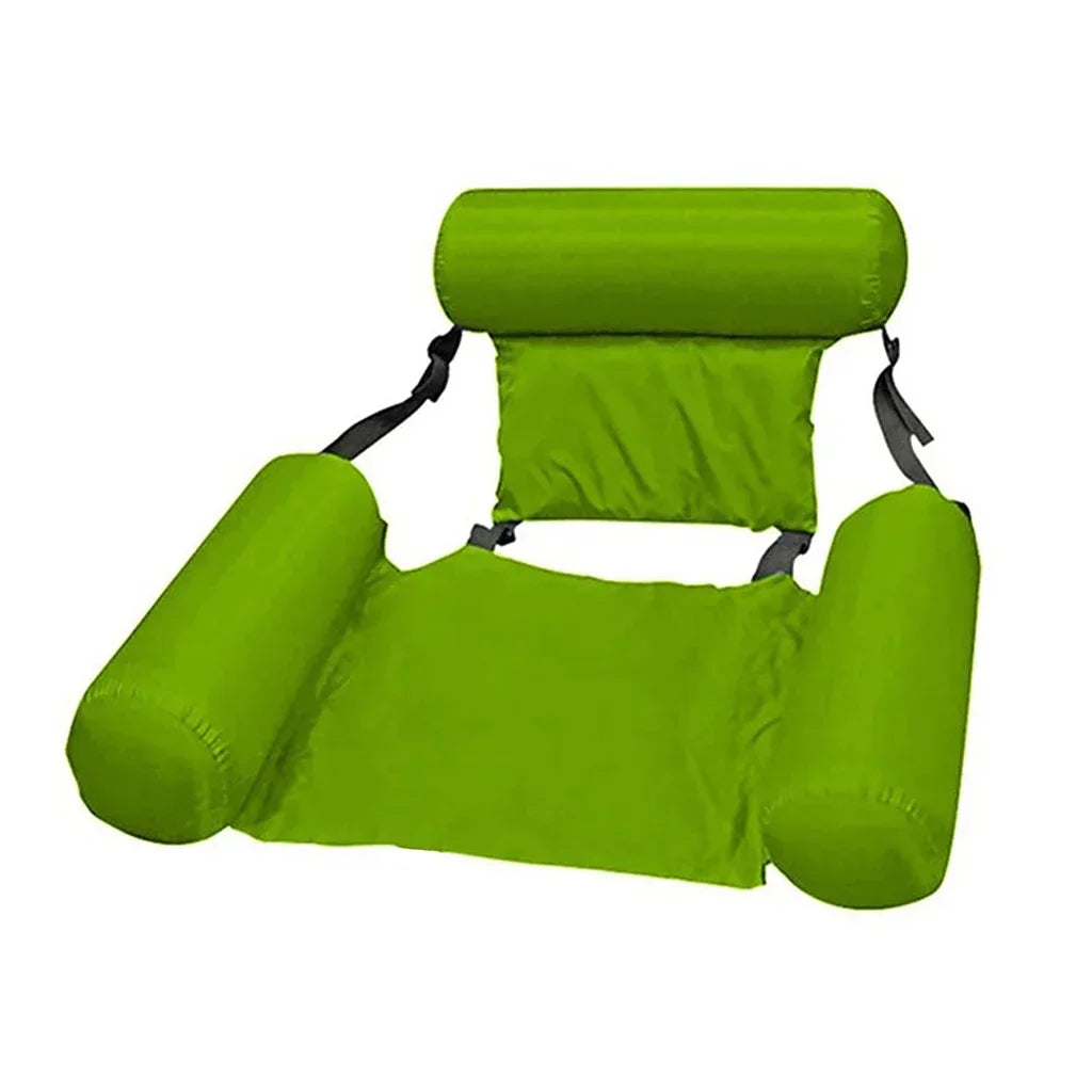 Inflatable Water Chair with Backrest - Floating Lounge Chair for Pool and Lake