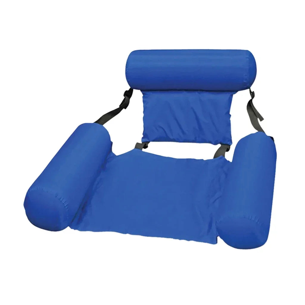 Inflatable Water Chair with Backrest - Floating Lounge Chair for Pool and Lake