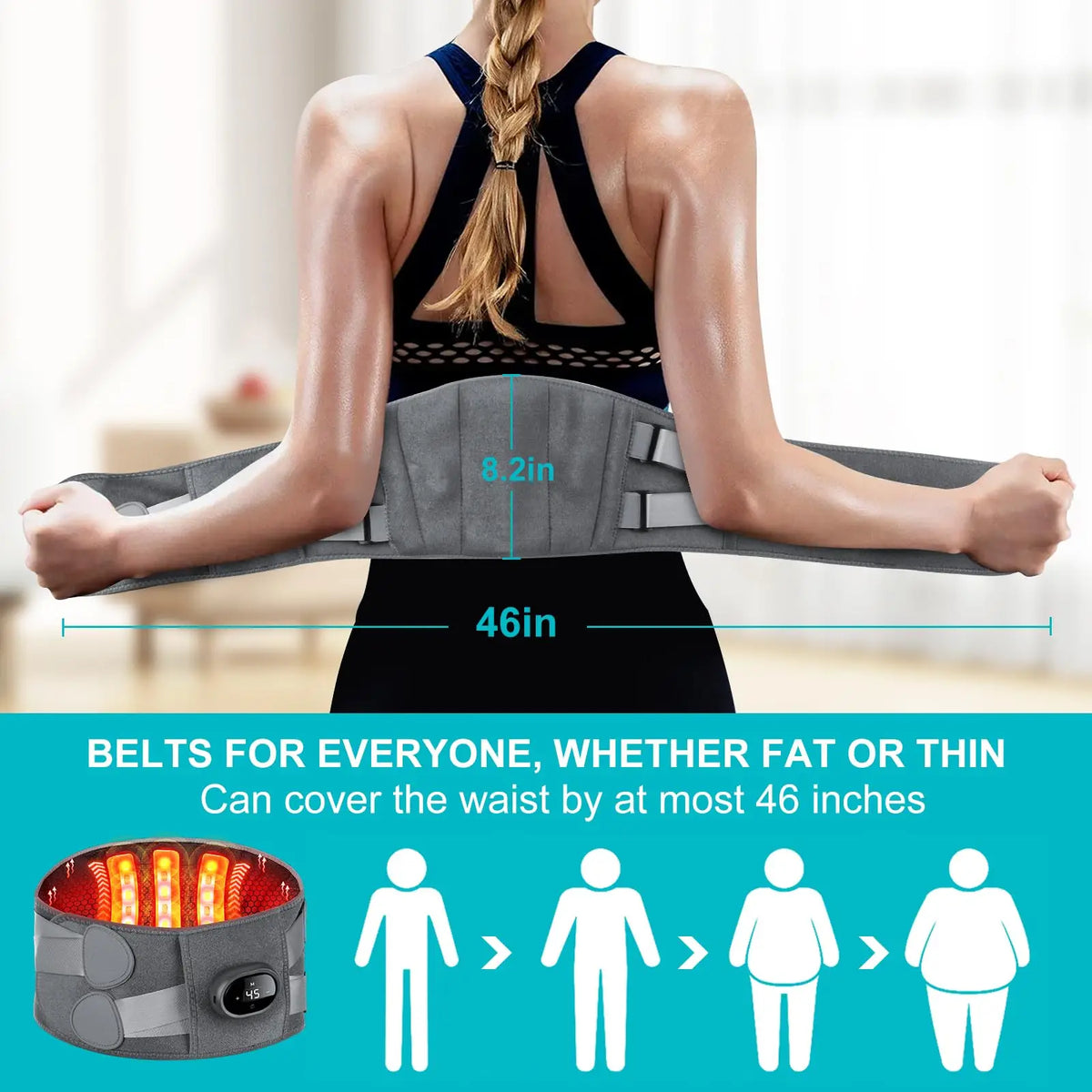 Infrared Heating Pad and Lumbar Massager - Unisex