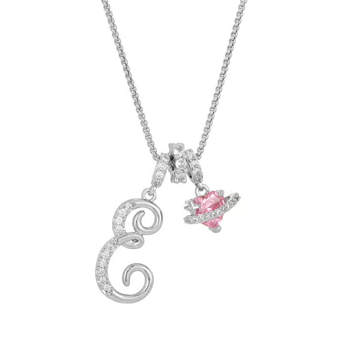 Initial Pendant Necklace with 3-Layer Gold Design and Adjustable Length