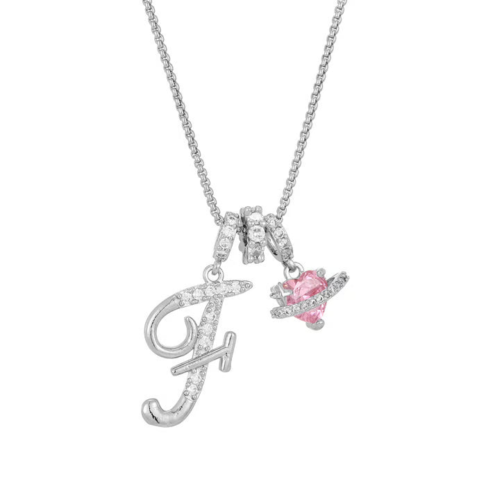 Initial Pendant Necklace with 3-Layer Gold Design and Adjustable Length