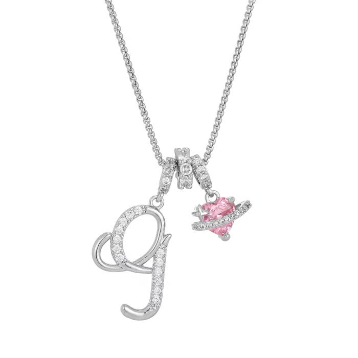 Initial Pendant Necklace with 3-Layer Gold Design and Adjustable Length