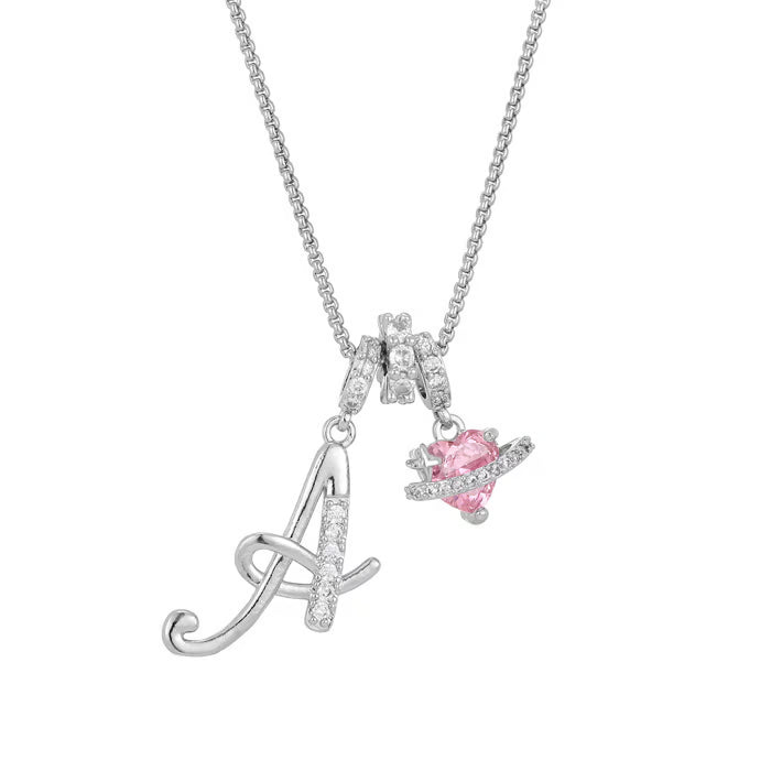 Initial Pendant Necklace with 3-Layer Gold Design and Adjustable Length
