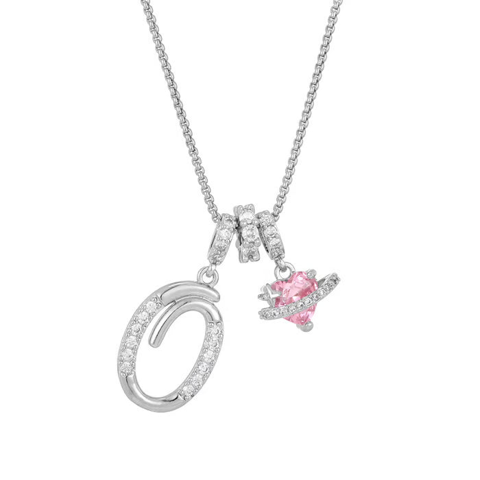 Initial Pendant Necklace with 3-Layer Gold Design and Adjustable Length