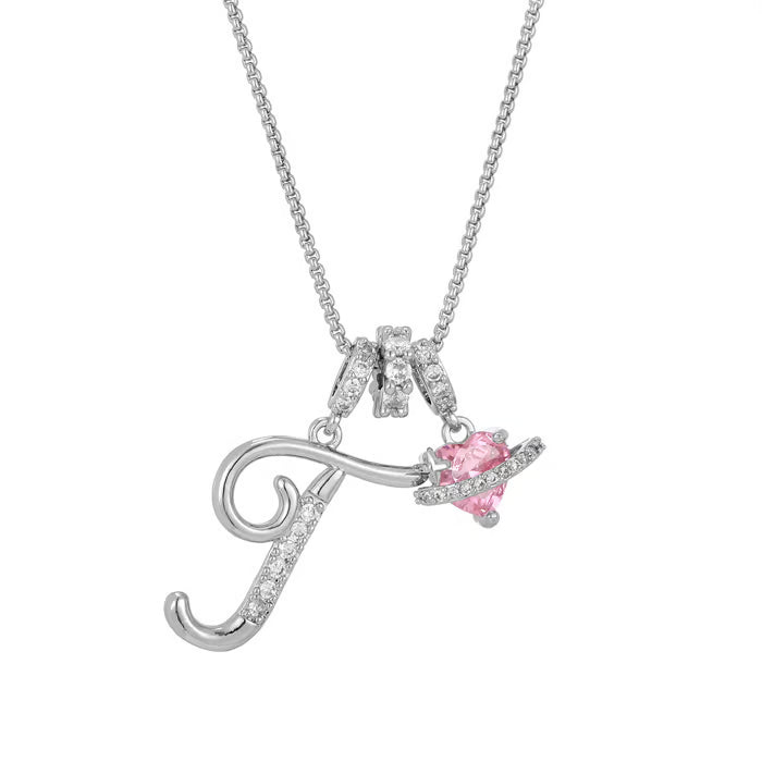 Initial Pendant Necklace with 3-Layer Gold Design and Adjustable Length
