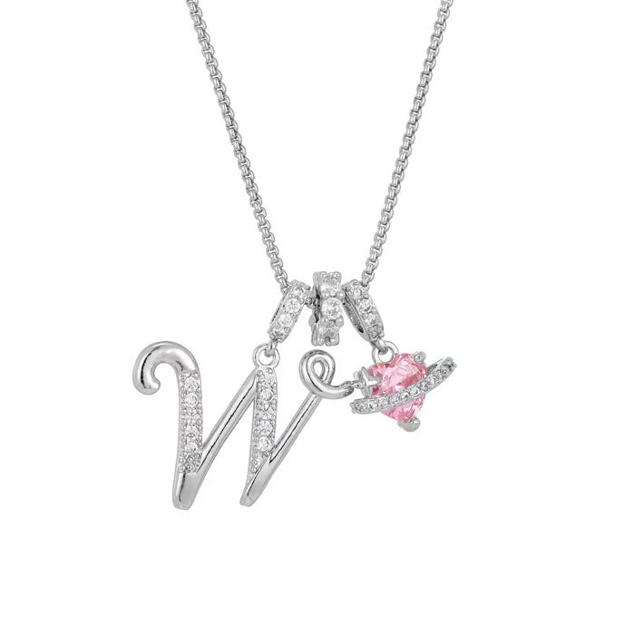 Initial Pendant Necklace with 3-Layer Gold Design and Adjustable Length
