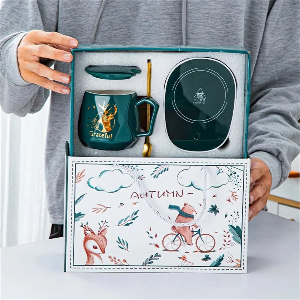 Innovative Mug Warmer Set – Ceramic Mug with Smart Mug Warmer