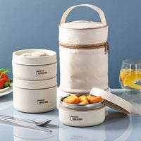 Insulated Multi-Compartment BPA-Free Plastic Stainless Steel Lunch Box