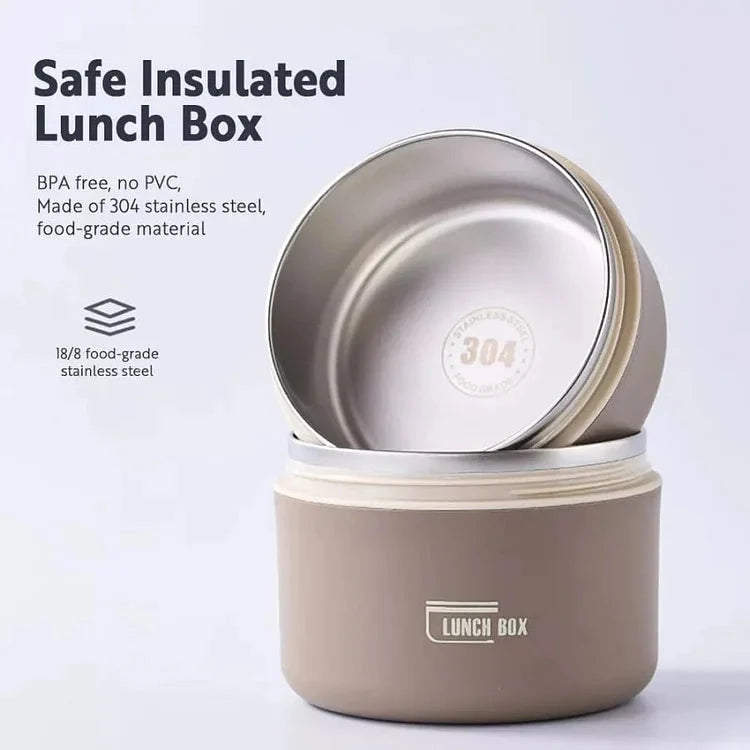 Insulated Multi-Compartment BPA-Free Plastic Stainless Steel Lunch Box