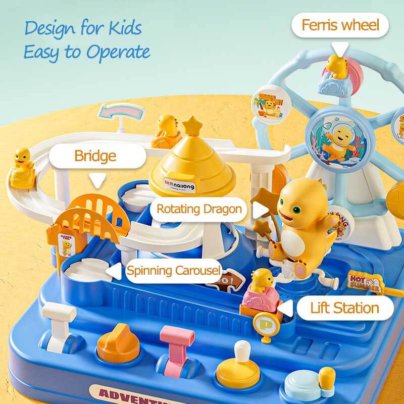Interactive Dinosaur Adventure Car Track Set for Kids
