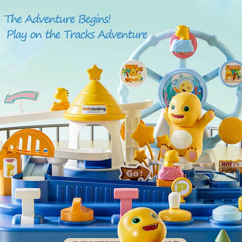 Interactive Dinosaur Adventure Car Track Set for Kids