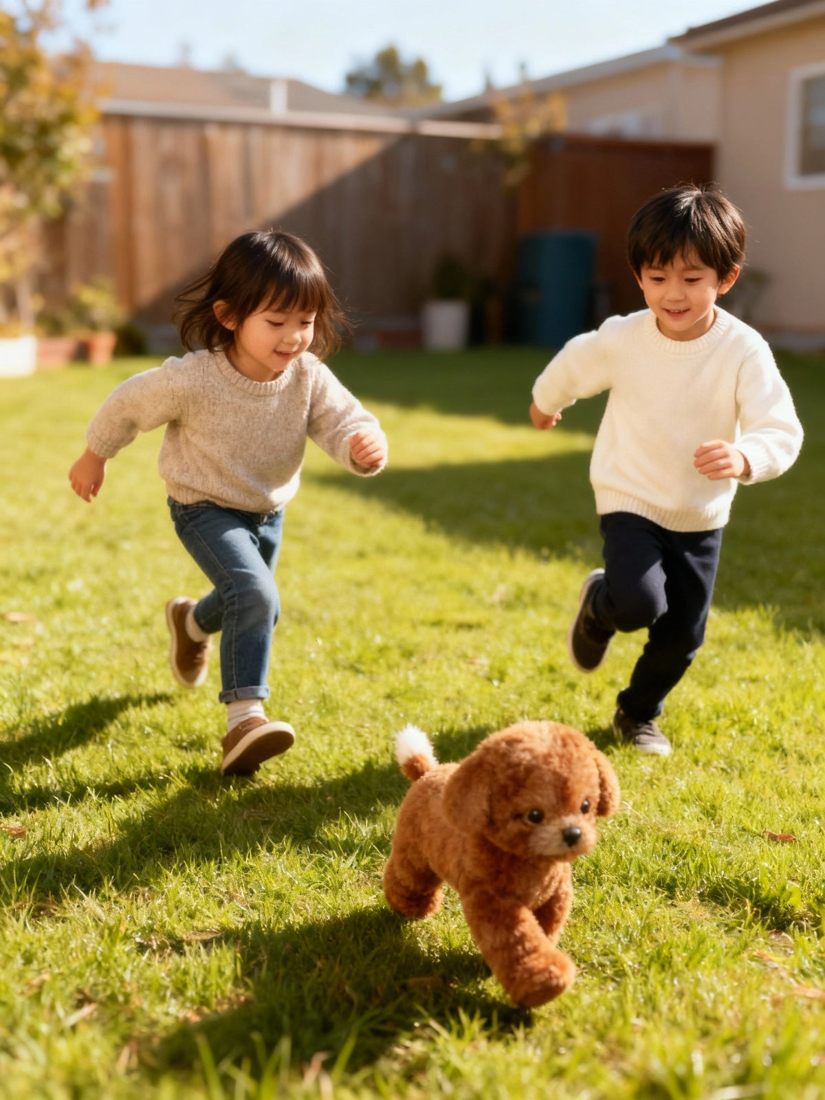Interactive Robot Puppy - Motorized Plush Toy That Walks, Barks and Wags Its Tail