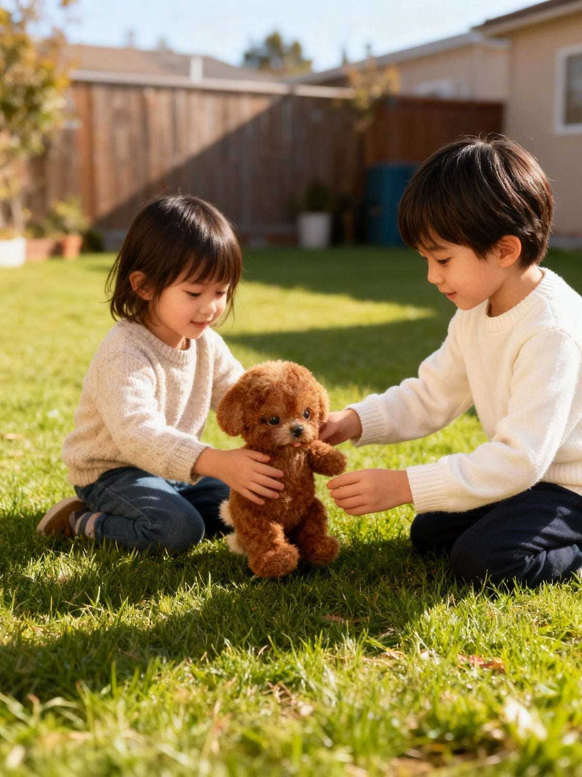 Interactive Robot Puppy - Motorized Plush Toy That Walks, Barks and Wags Its Tail