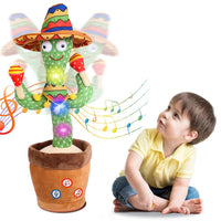 Interactive Talking and Dancing Cactus Toy for Kids with Songs