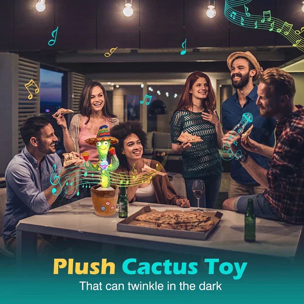 Interactive Talking and Dancing Cactus Toy for Kids with Songs