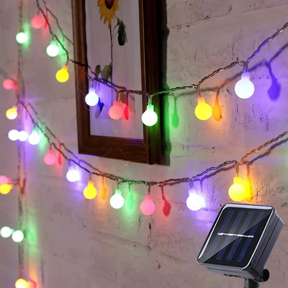 IP65 Outdoor Solar Garland String Lights for Gardens and Patios