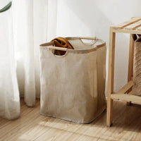 Japanese-Style Cotton Linen Laundry Hamper