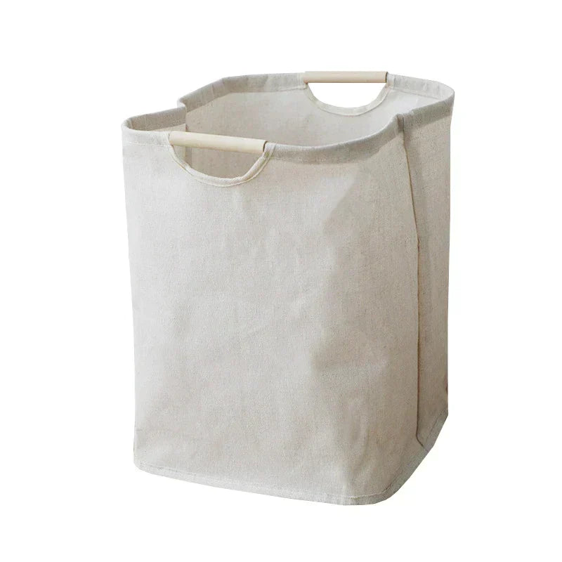 Japanese-Style Cotton Linen Laundry Hamper