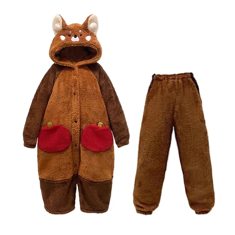 Kawaii Cartoon Red Panda Pyjama Set