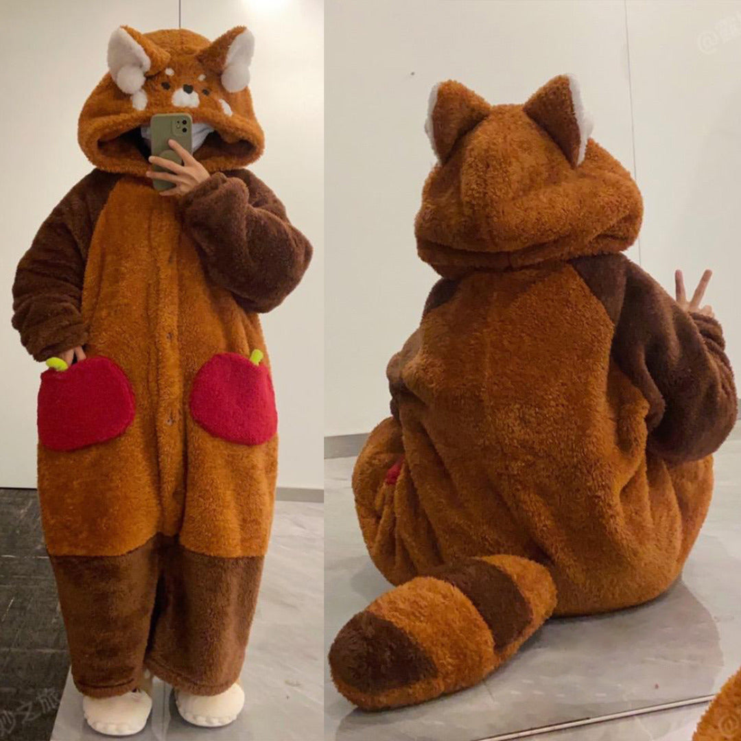 Kawaii Cartoon Red Panda Pyjama Set
