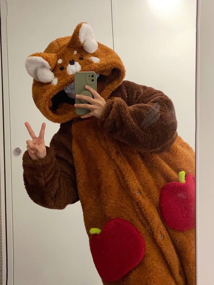Kawaii Cartoon Red Panda Pyjama Set