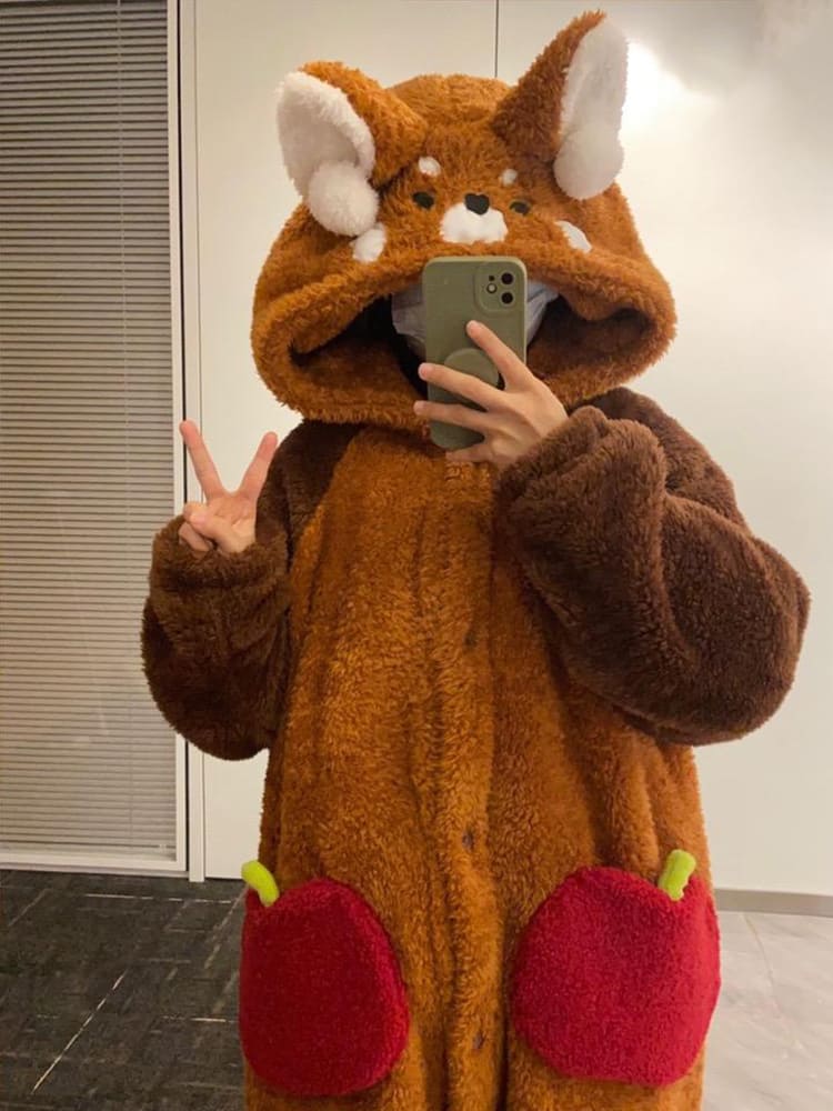 Kawaii Cartoon Red Panda Pyjama Set