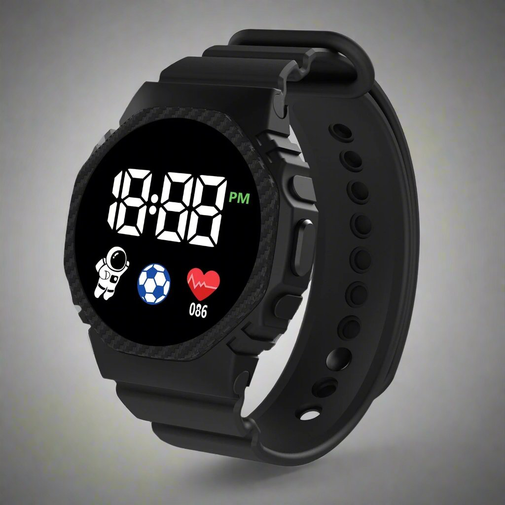 Kids' Adventure LED Watch – Waterproof Educational Watch for Children