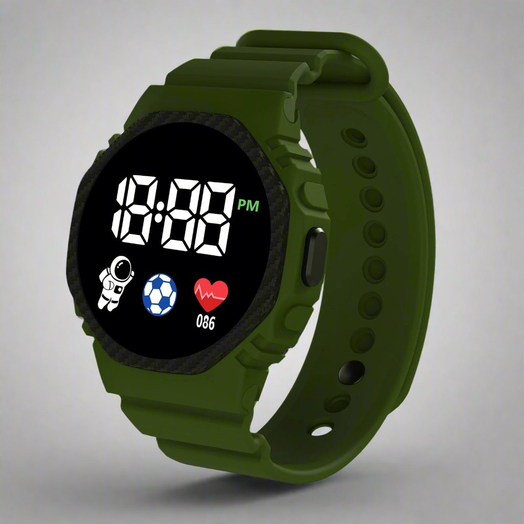 Kids' Adventure LED Watch – Waterproof Educational Watch for Children