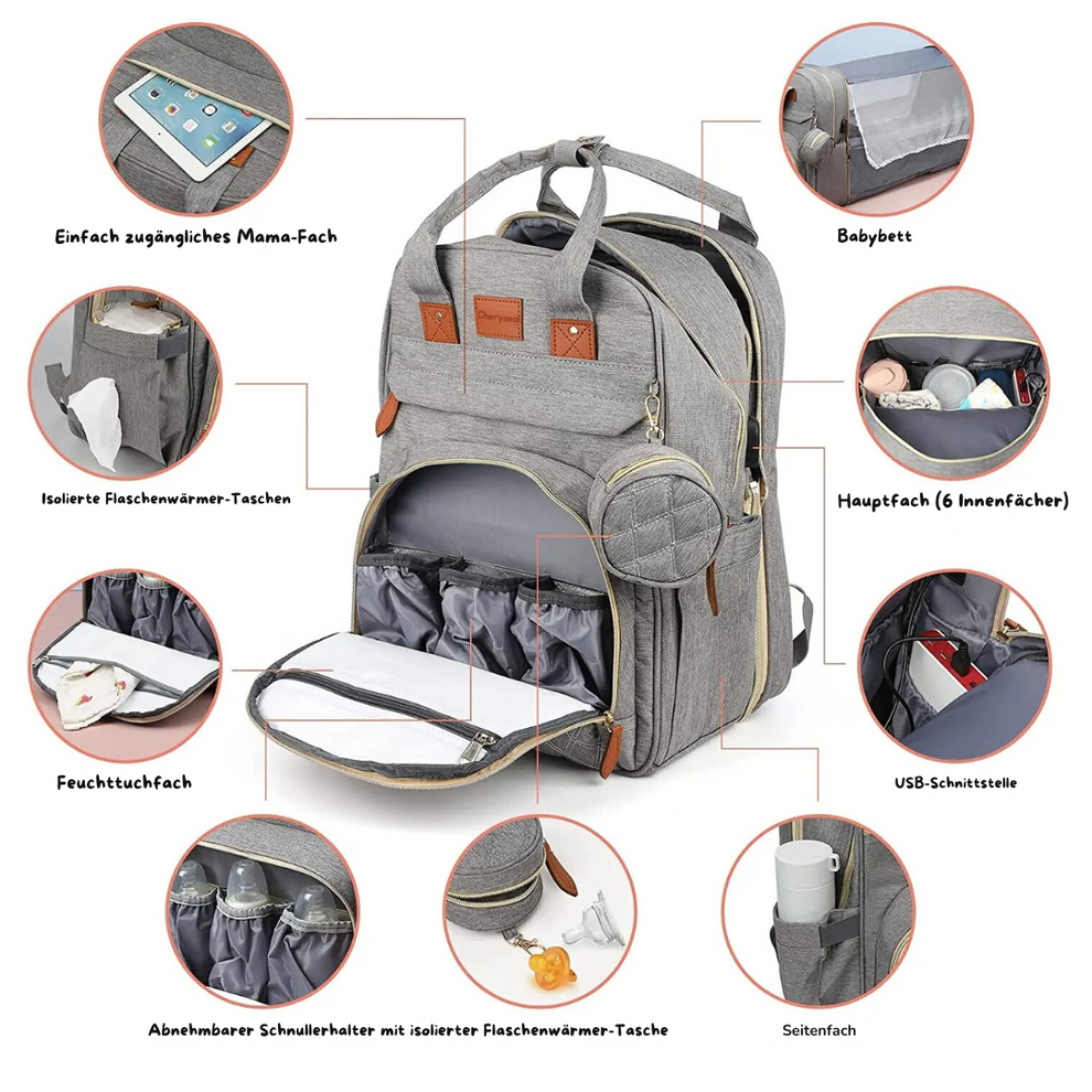 Kids' Backpack with Built-In Changing Station - Spacious and Practical