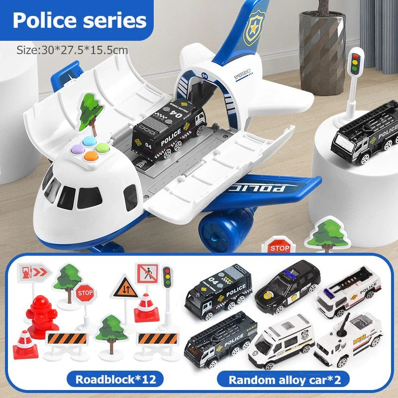 Kids' Emergency Rescue Airplane Toy Set with Lights & Sounds