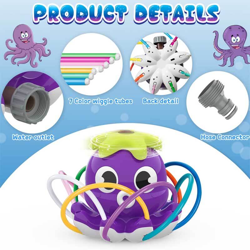 Kids' Outdoor Octopus Water Sprinkler Toy