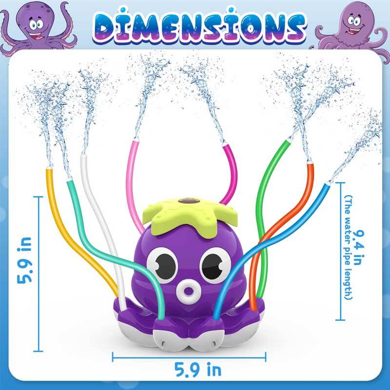 Kids' Outdoor Octopus Water Sprinkler Toy