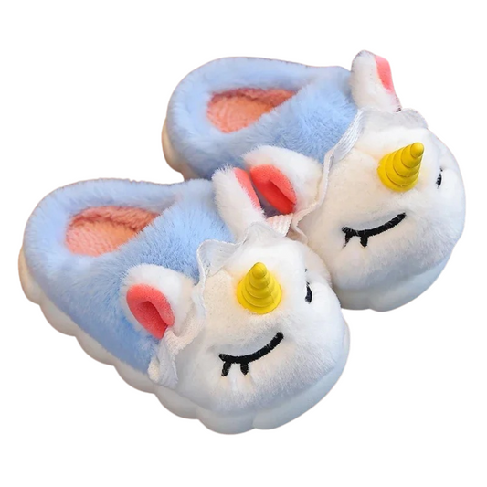 Kids' Plush Unicorn Slippers