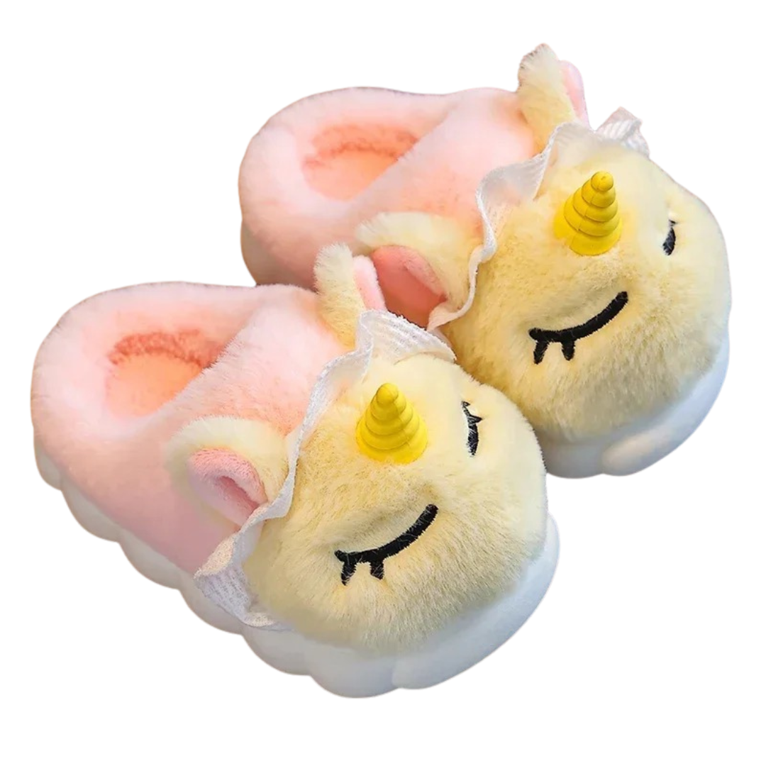 Kids' Plush Unicorn Slippers