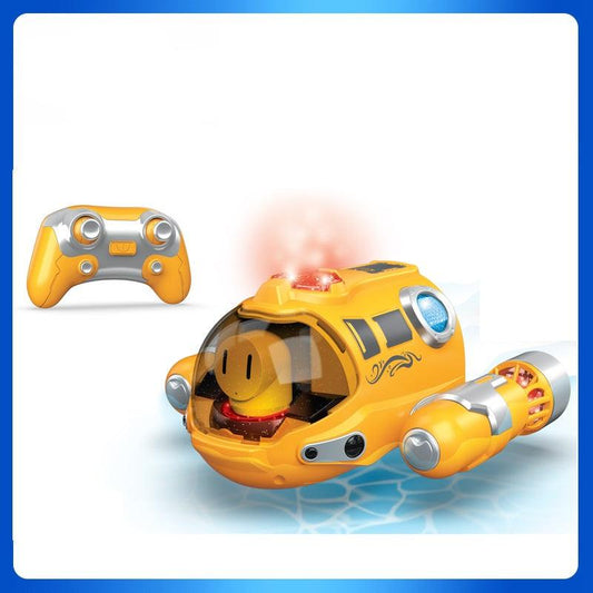 Kids' Waterproof Remote-Control Motorboat with Twin Propellers for Pool and Bathtub Fun