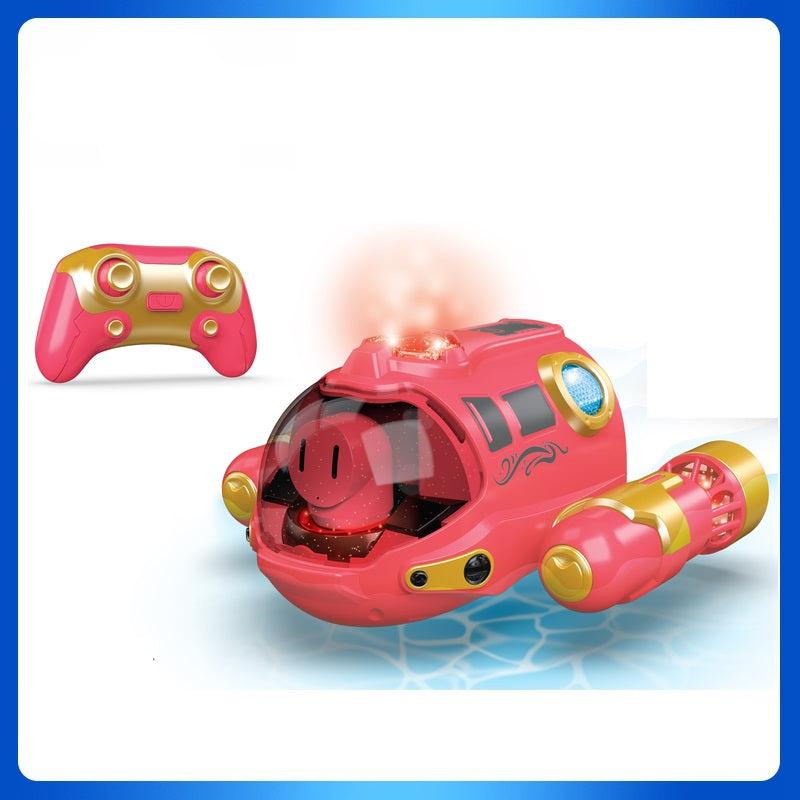 Kids' Waterproof Remote-Control Motorboat with Twin Propellers for Pool and Bathtub Fun